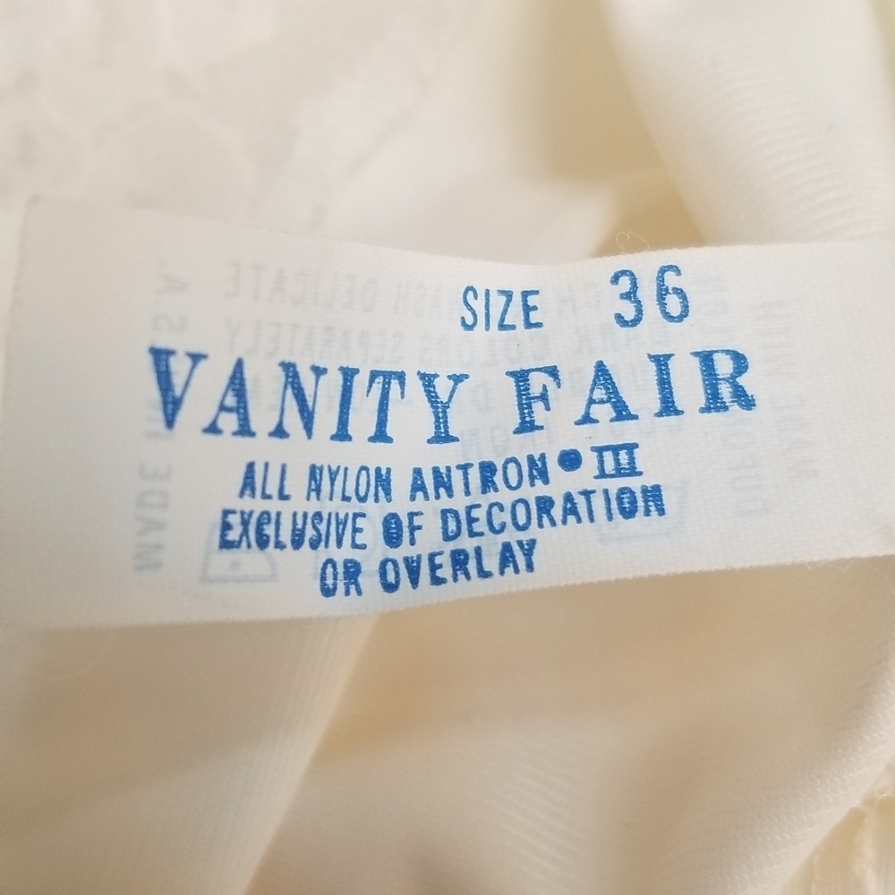 Vanity Fair Womens Vintage Slip Ivory Lace Trim Midi Dress USA Fairy Sz 36 - Picture 11 of 15